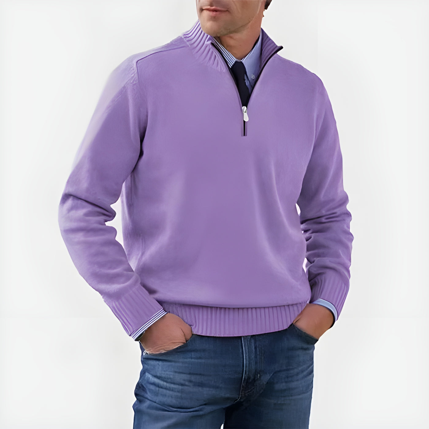 Laurent™ | Pull à col zippé élégant