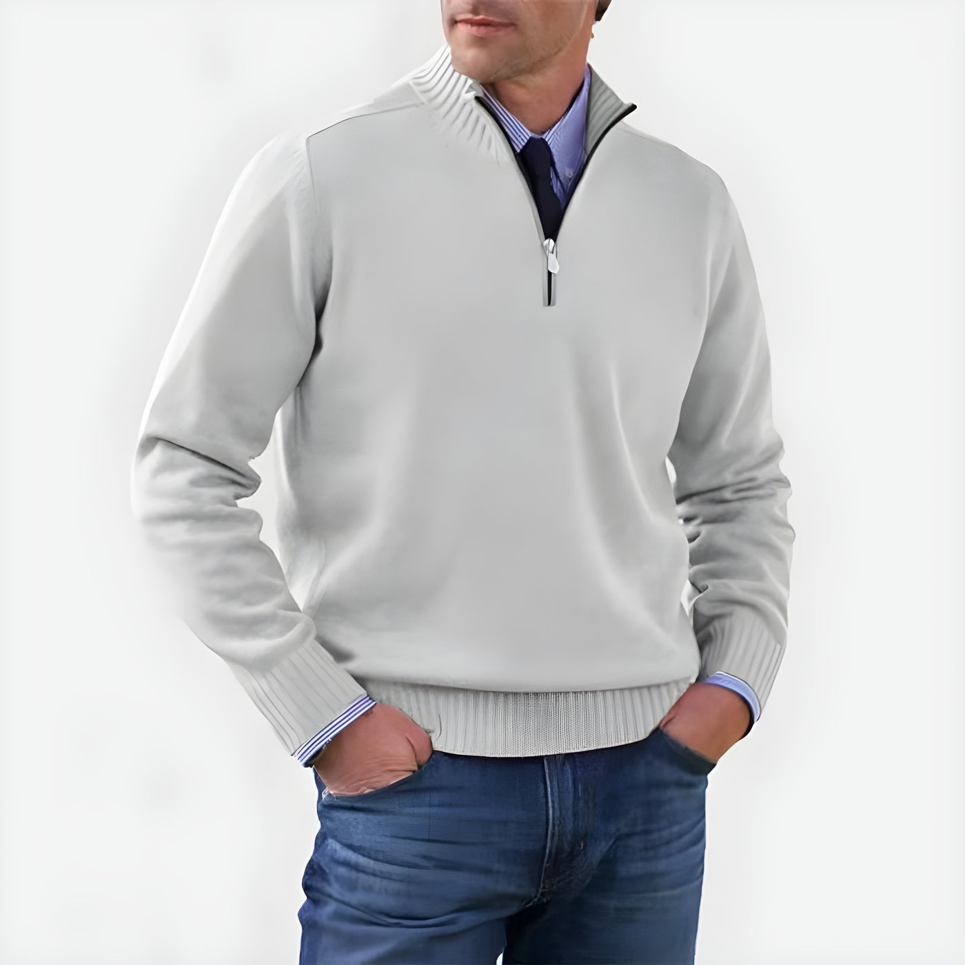 Laurent™ | Pull à col zippé élégant