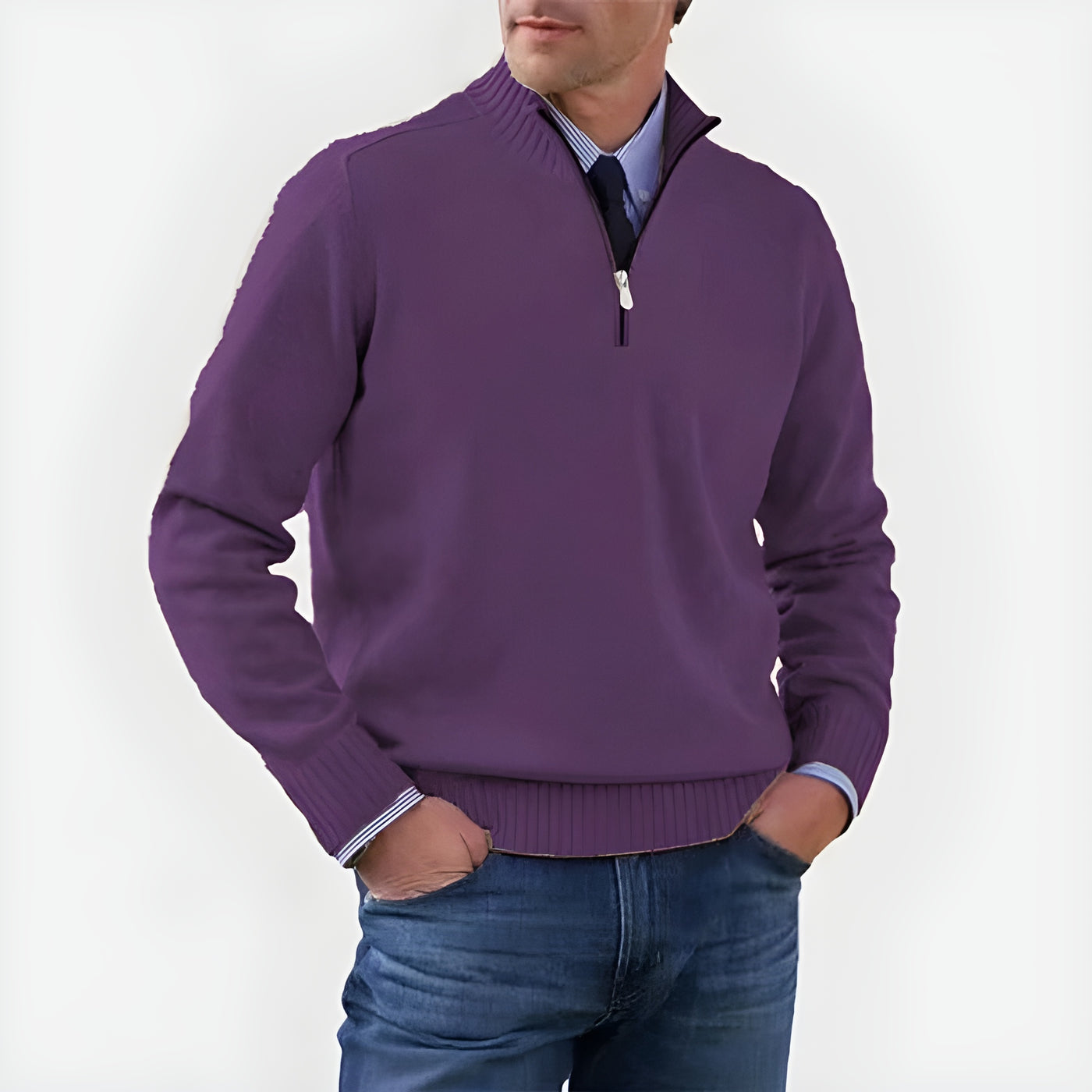 Laurent™ | Pull à col zippé élégant