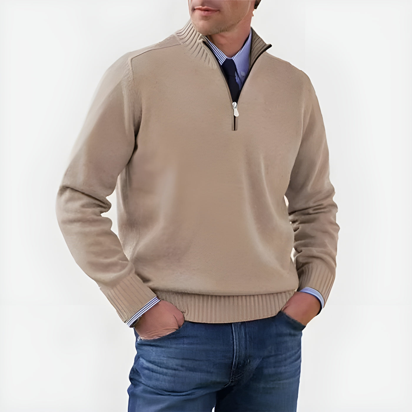 Laurent™ | Pull à col zippé élégant