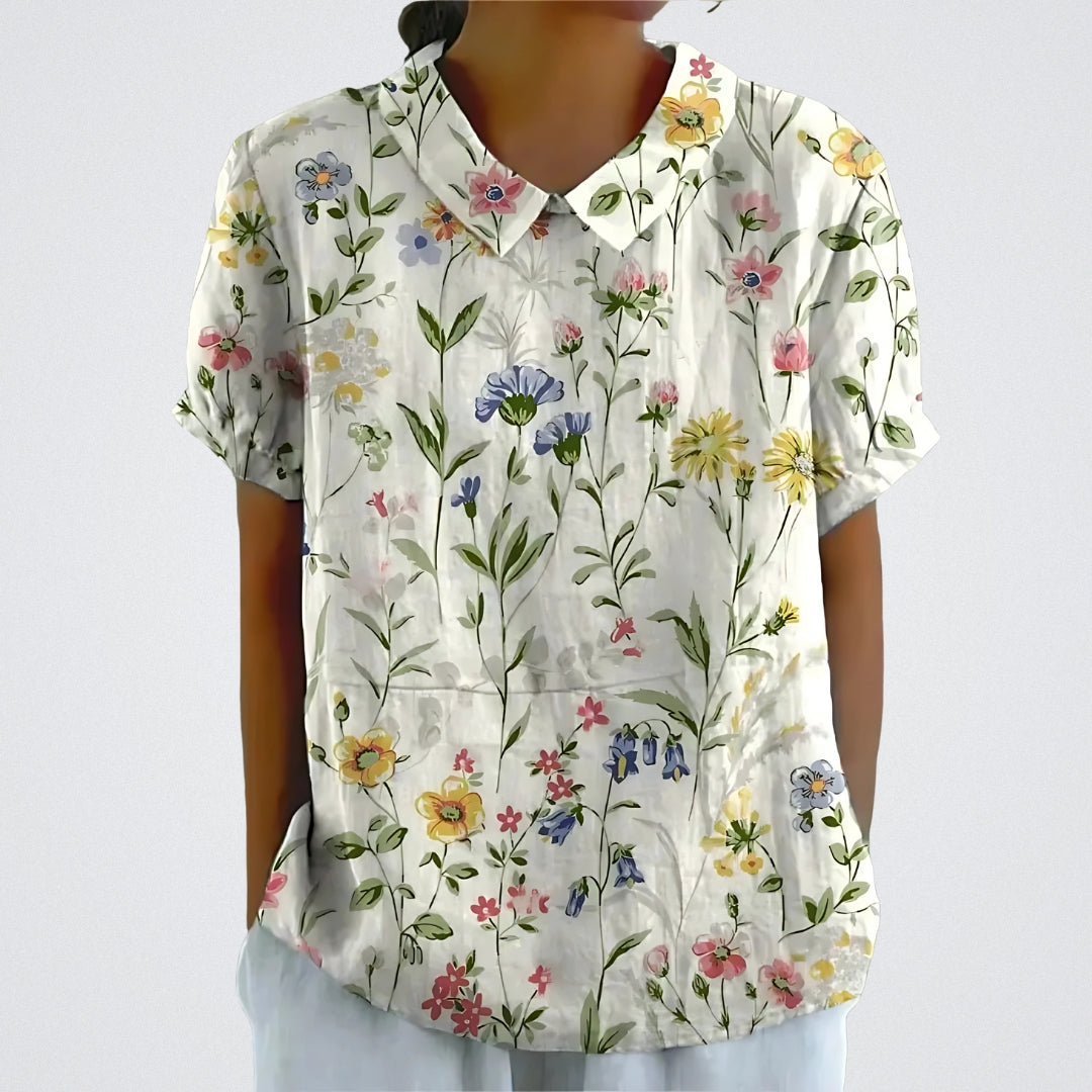 Bianco con fiori / 4XL