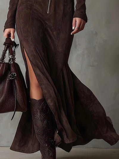 Léonie™ | Robe en suédine