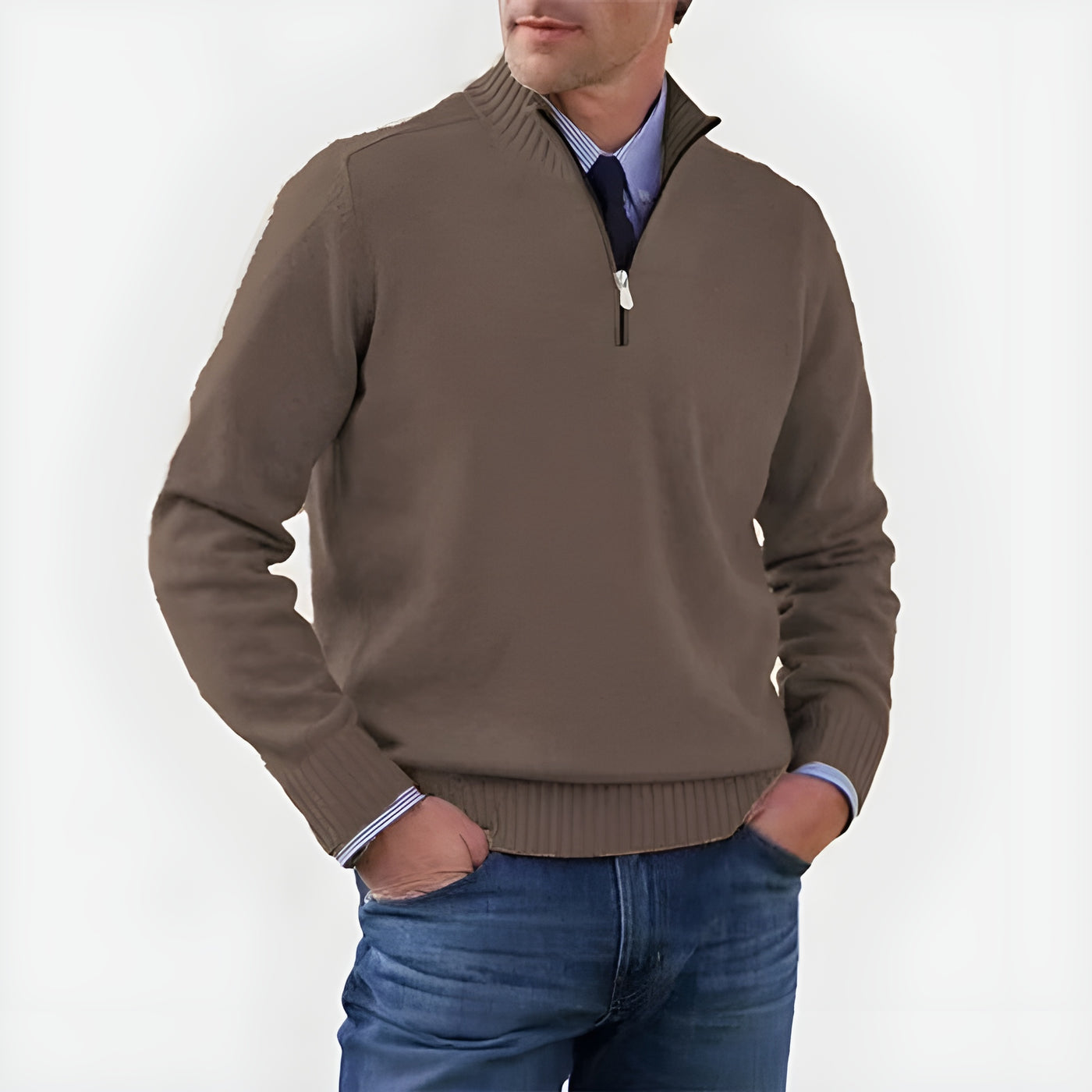 Laurent™ | Pull à col zippé élégant