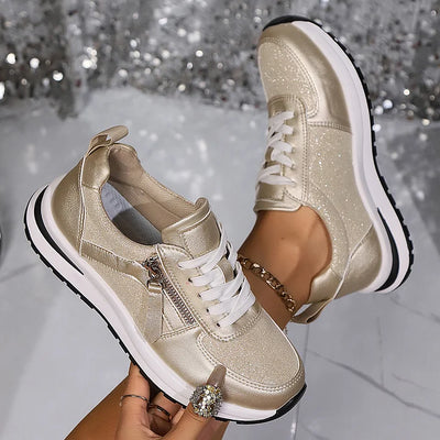 Céline™ | Baskets tendance confortables et élégantes - Design zippé élégant