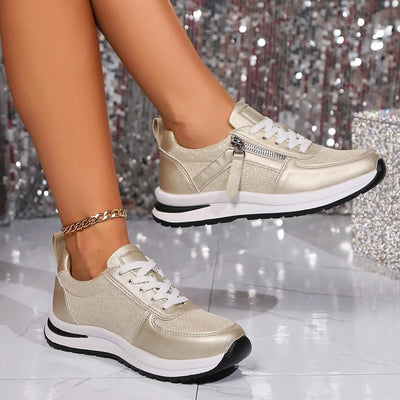 Céline™ | Baskets tendance confortables et élégantes - Design zippé élégant