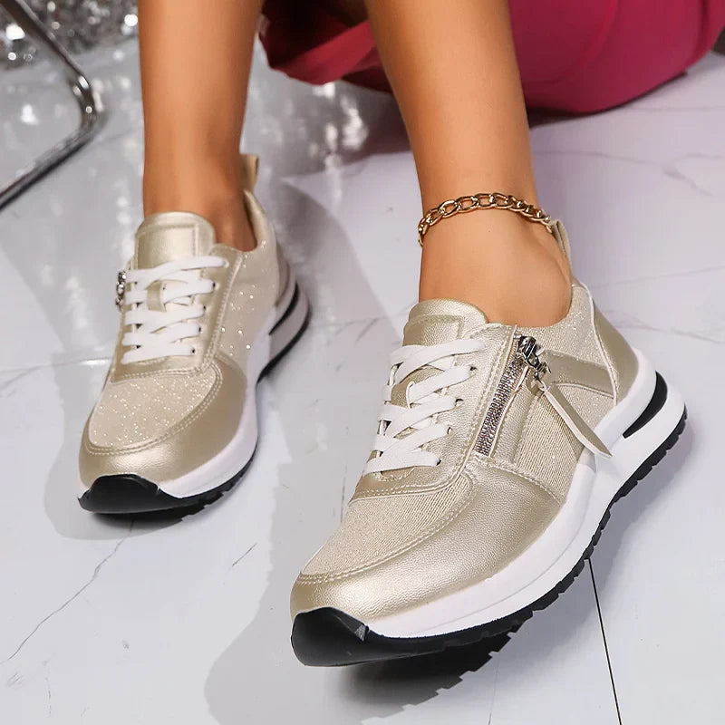 Céline™ | Baskets tendance confortables et élégantes - Design zippé élégant