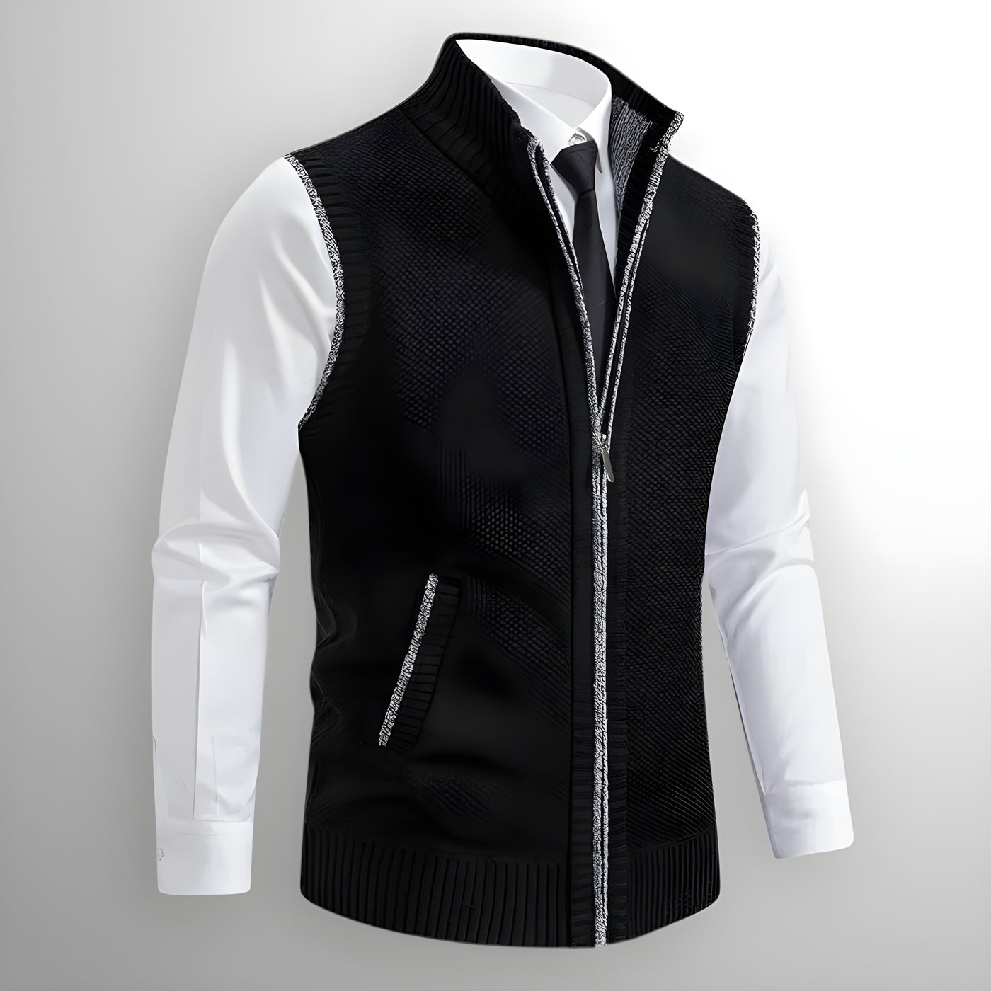 Henri™ | Gilet zippé en laine mélangée