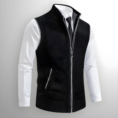 Henri™ | Gilet zippé en laine mélangée