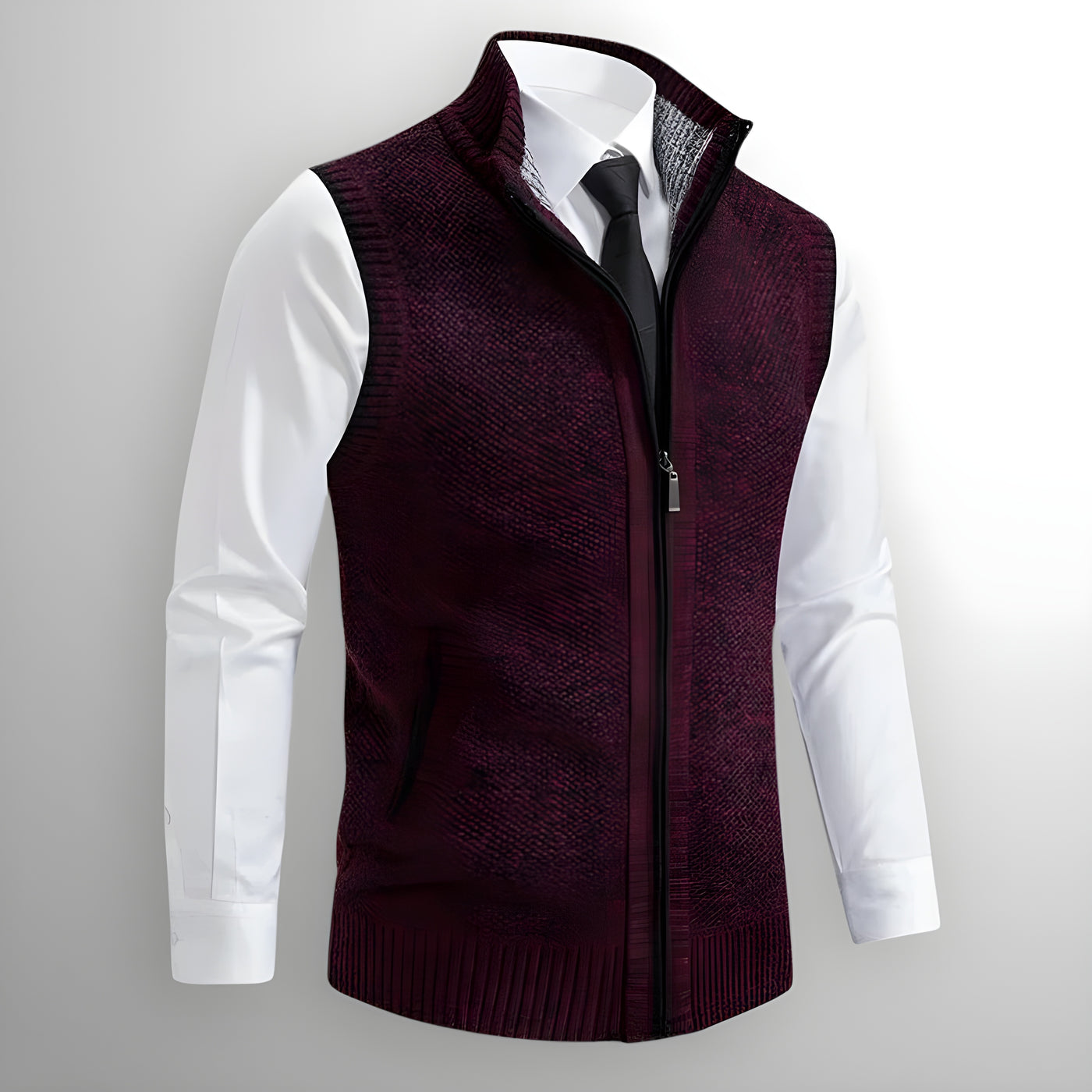 Henri™ | Gilet zippé en laine mélangée