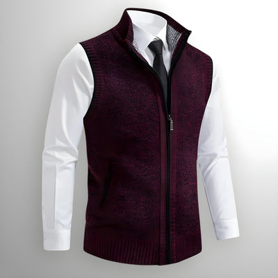 Henri™ | Gilet zippé en laine mélangée